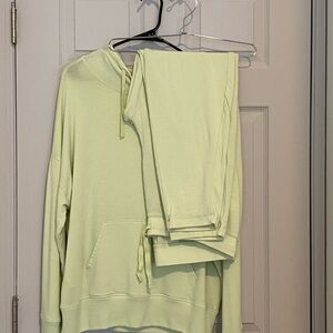 LOFT Light Green Hoodie and Sweatpants Set